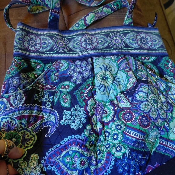 Vera Bradley Blue and Green Floral Shoulder Bag - Picture 4 of 4